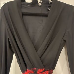 Black and Red dress with roses